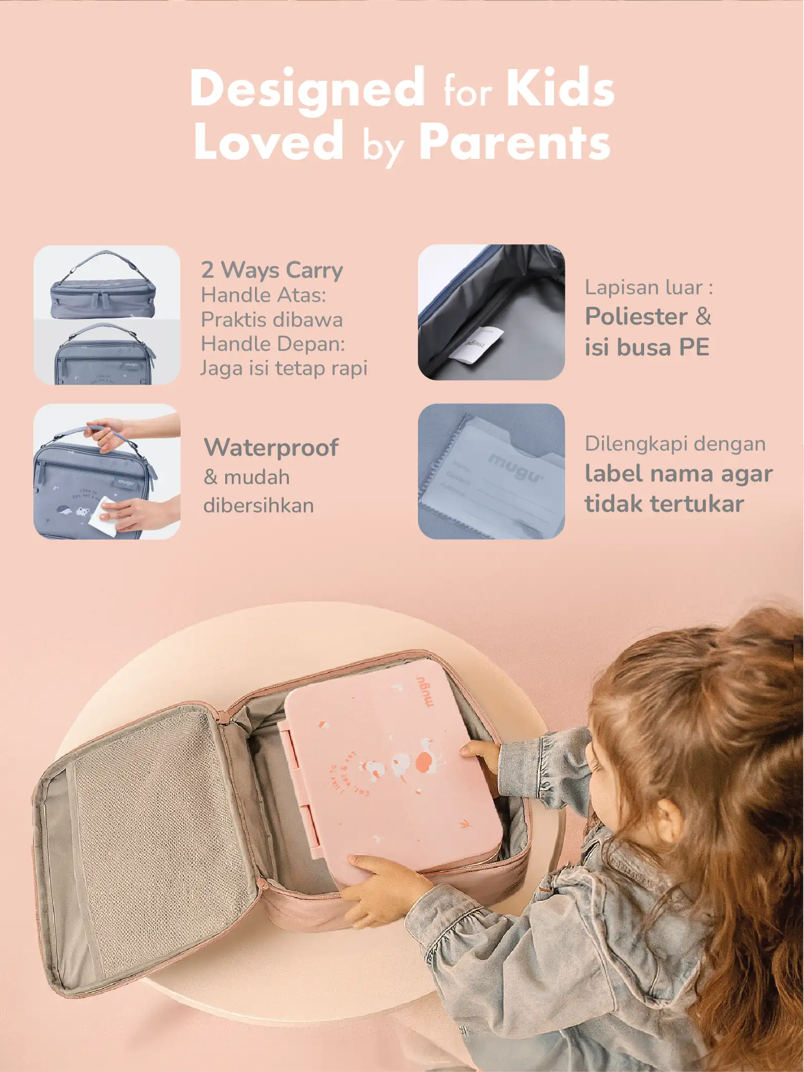 [PRE ORDER] mugu Kids Simple Lunch Set description image