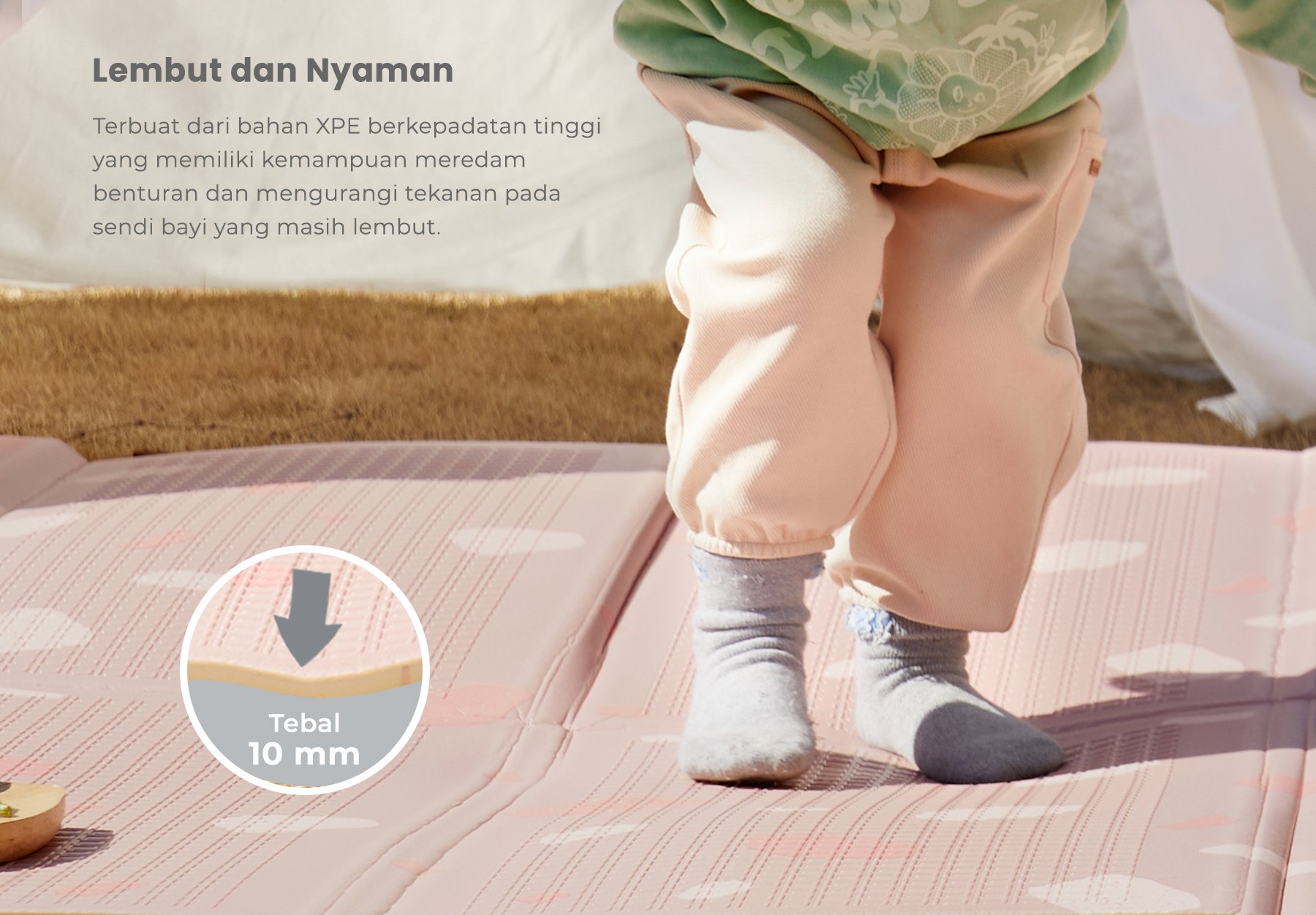 mugu Folding Playmat - Playmat Bayi Nyaman description image