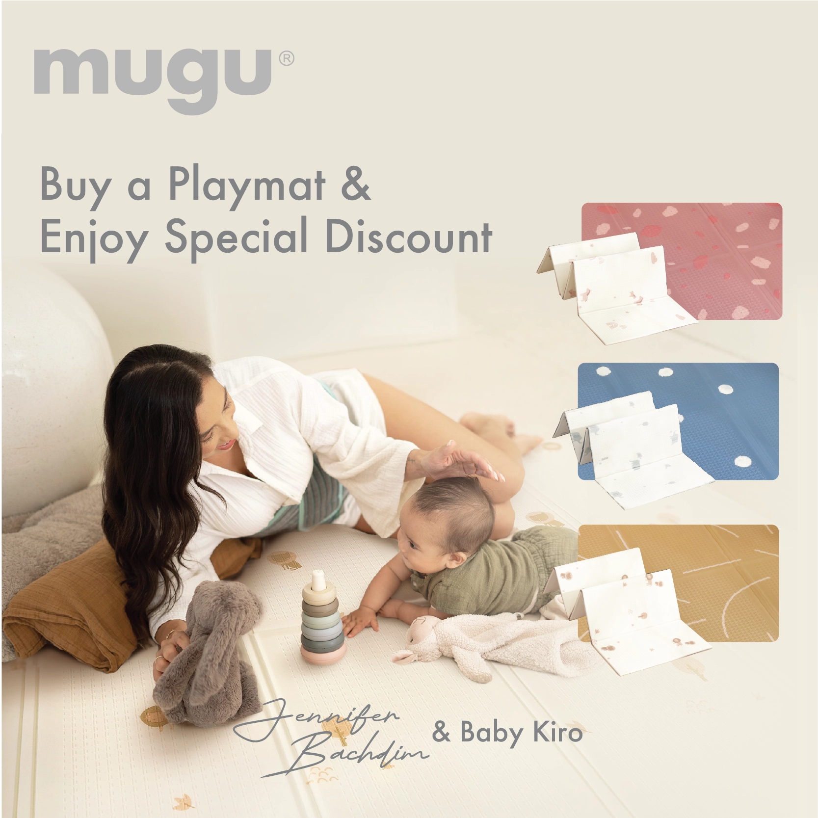 mugu Folding Playmat - Playmat Bayi Nyaman image