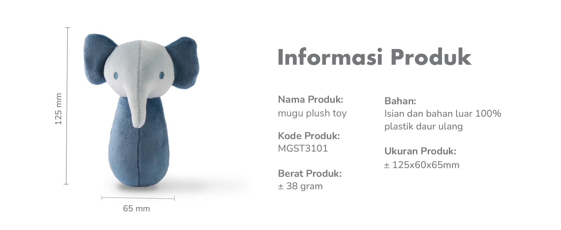 mugu Plush Toy Set - Boneka Peluk Empuk description image