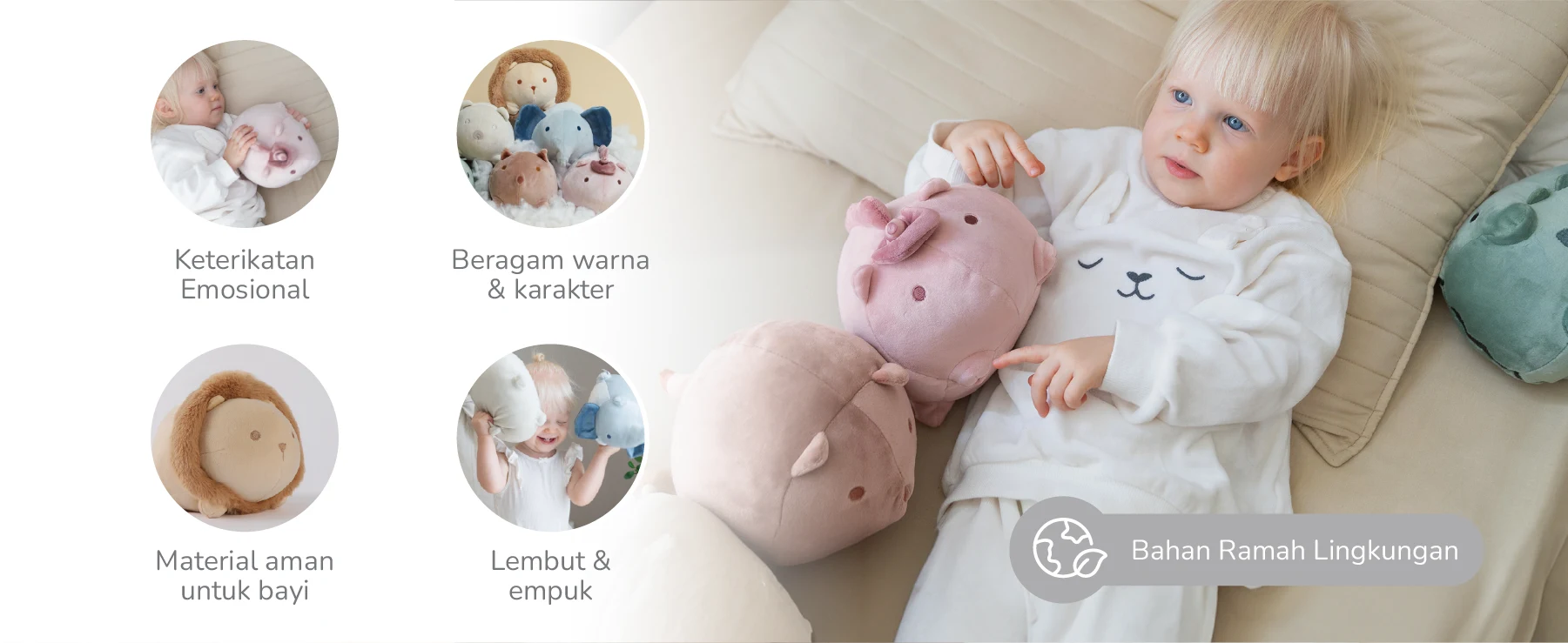 mugu Stuffed Doll Set - Boneka Anak Imut description image