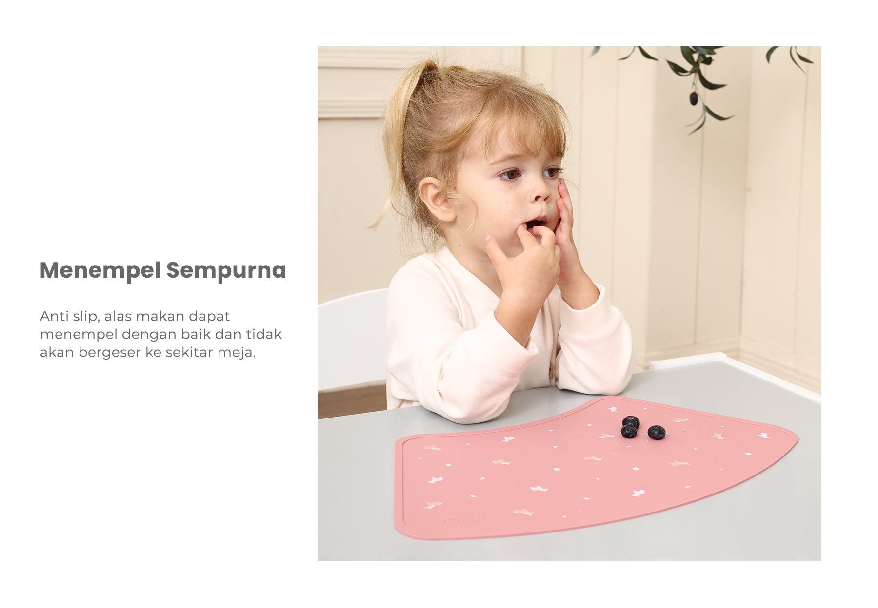 mugu silicone placemat - Tatakan Makan Bayi description image