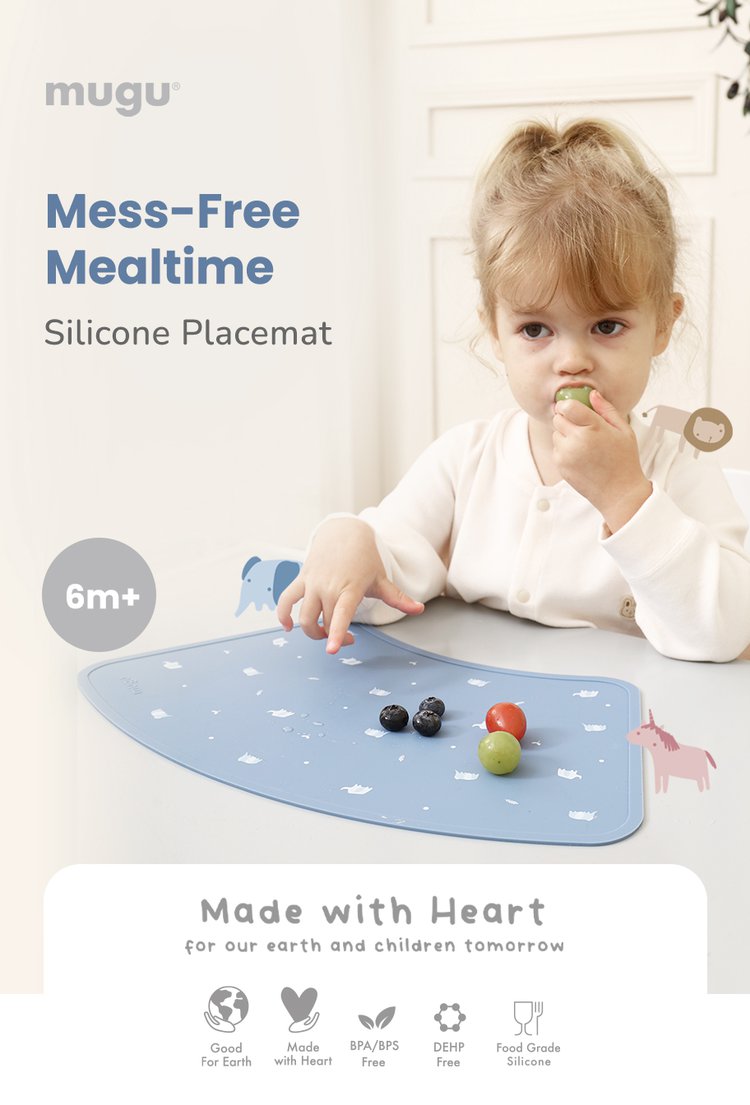 mugu silicone placemat - Tatakan Makan Bayi description image