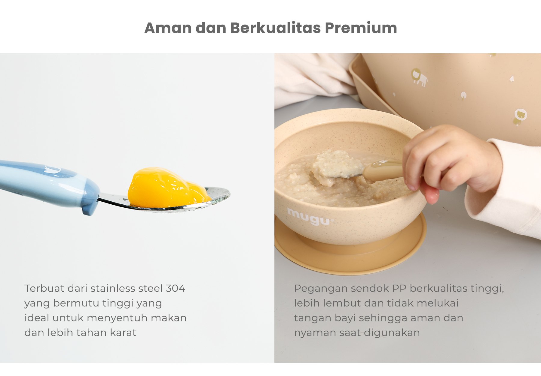 mugu toddler spoon & fork - Sendok & Garpu Bayi description image