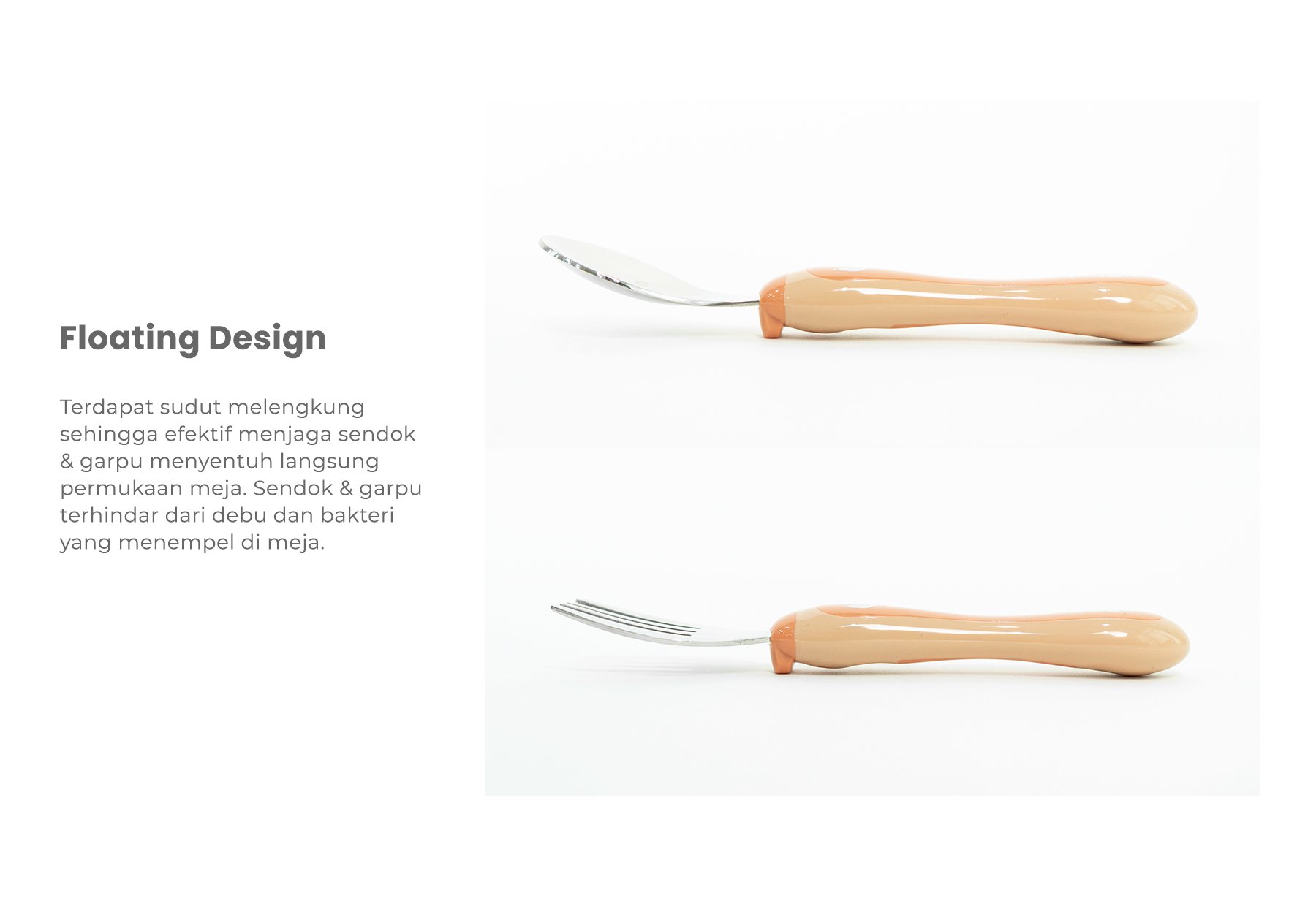 mugu toddler spoon & fork - Sendok & Garpu Bayi description image