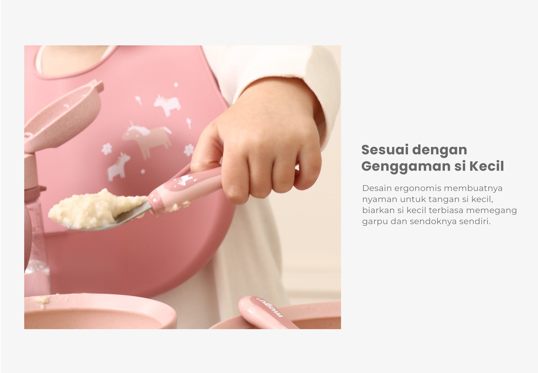 mugu toddler spoon & fork - Sendok & Garpu Bayi description image