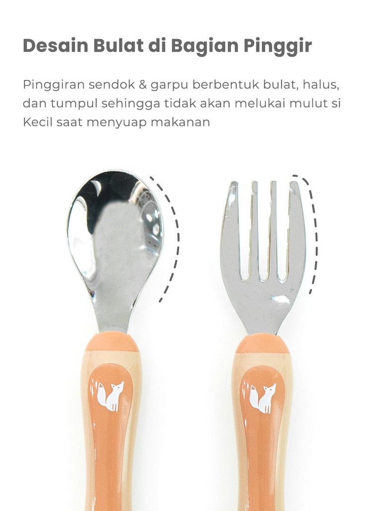 mugu toddler spoon & fork - Sendok & Garpu Bayi description image