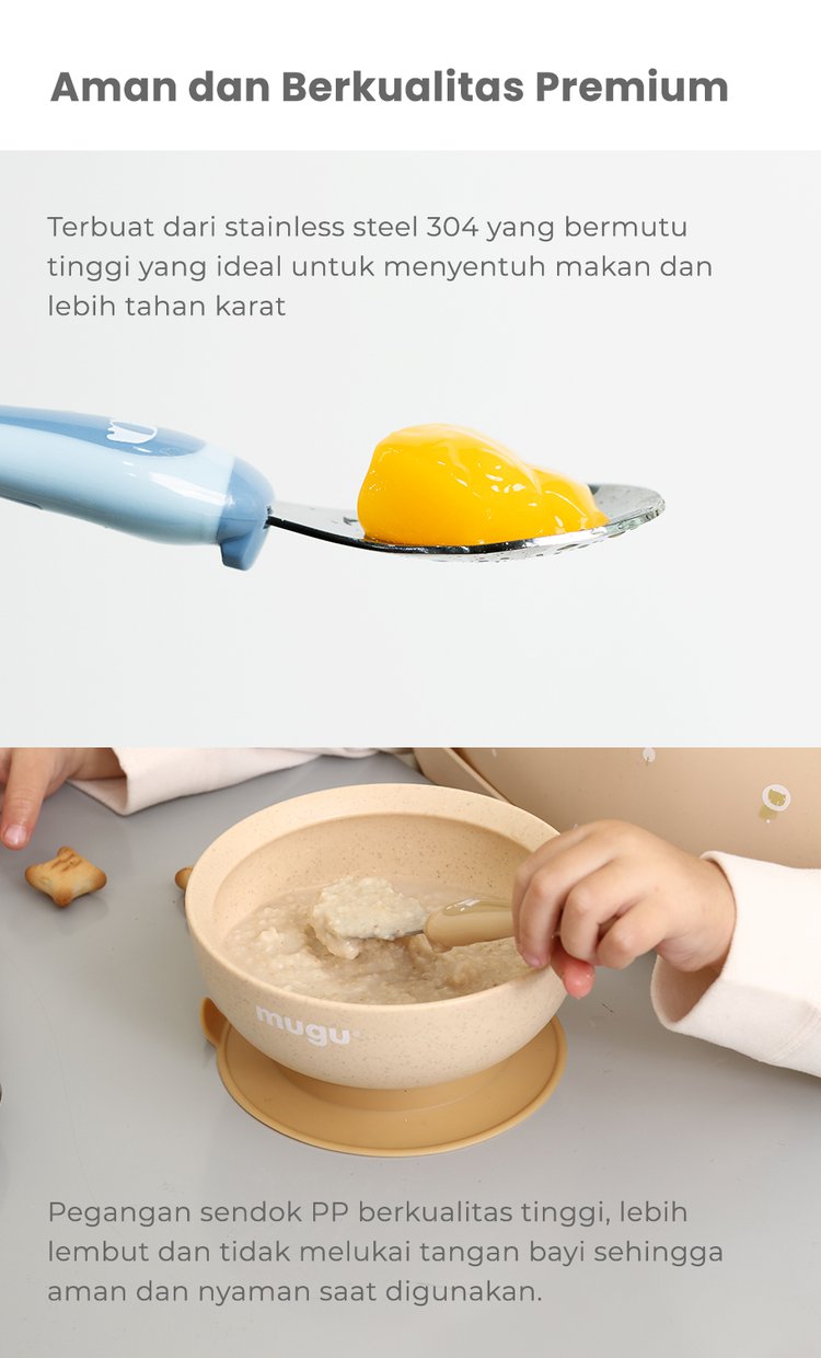 mugu toddler spoon & fork - Sendok & Garpu Bayi description image