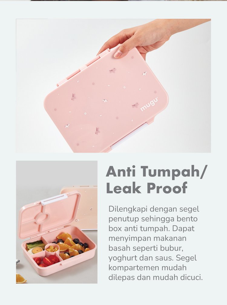 mugu Tritan Bento Box - Kotak Makan Tritan description image