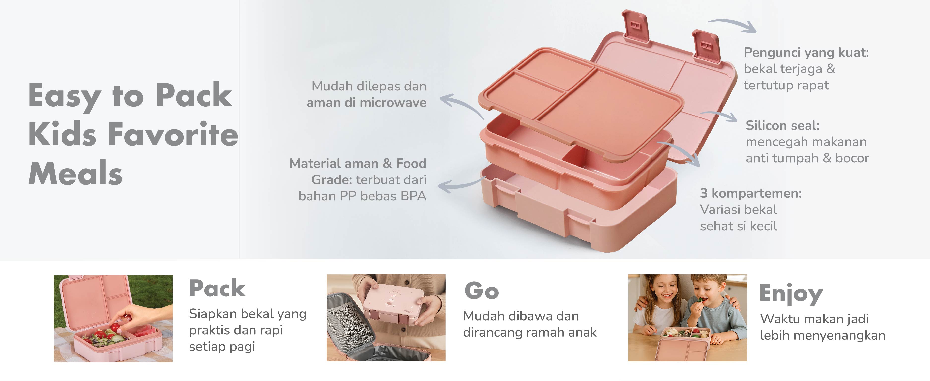mugu kids pack & go bento box description image