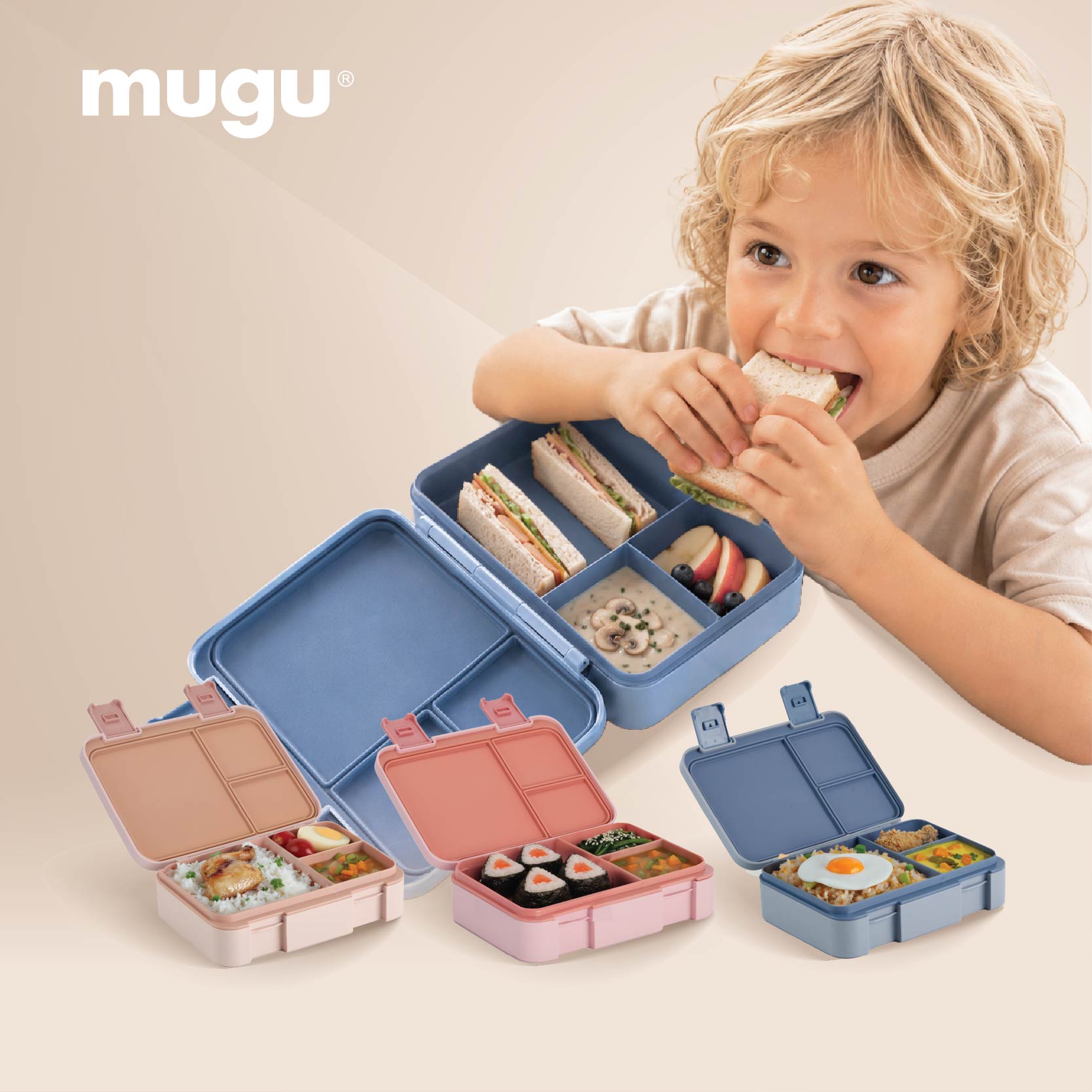 mugu kids pack & go bento box