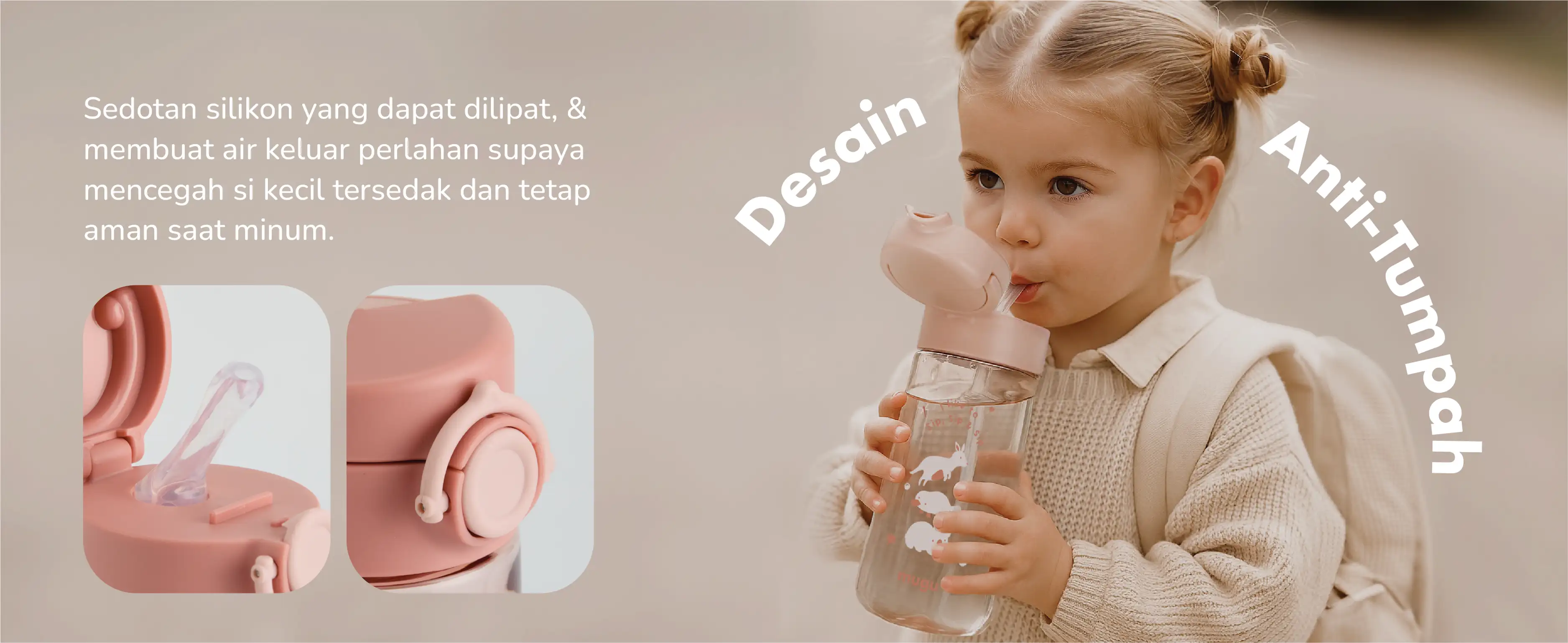 mugu kids tritan straw bottle description image