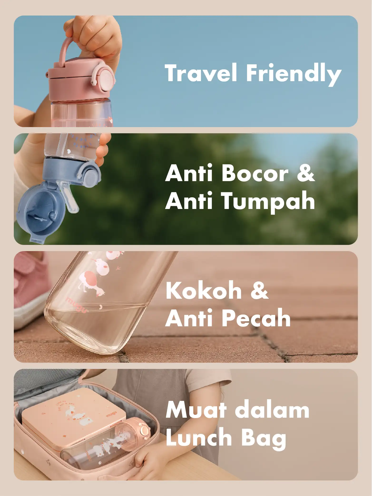 mugu kids tritan straw bottle description image