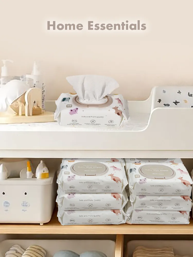 MOOIMOM x mugu Baby Wet Wipes with EDI Water - 80 Sheets description image