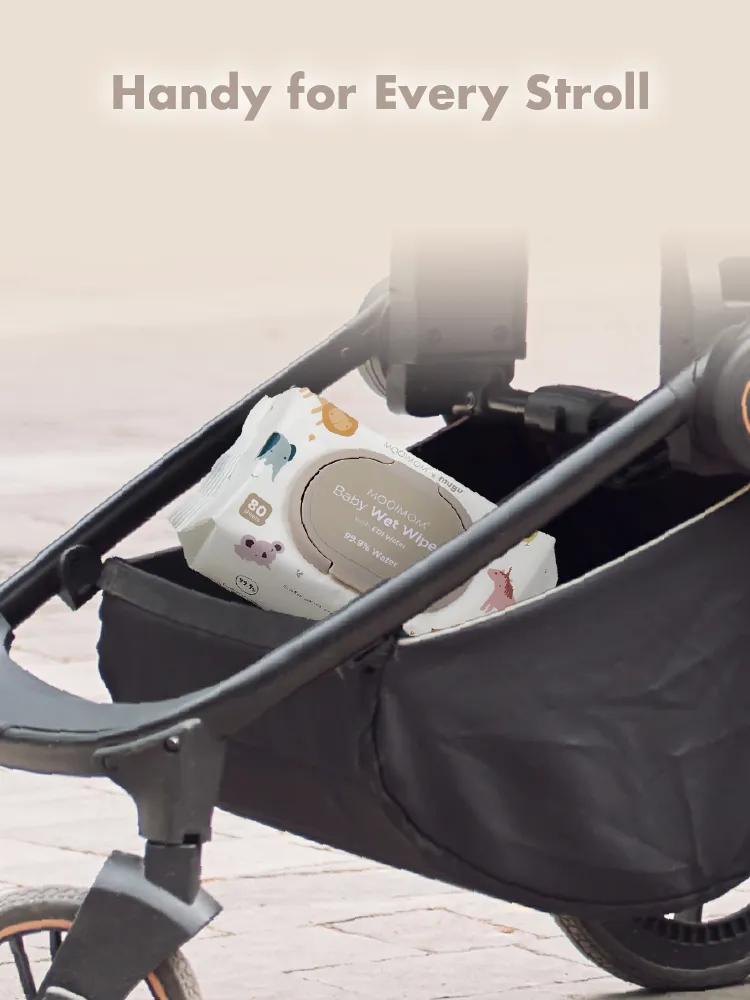 MOOIMOM x mugu Baby Wet Wipes with EDI Water - 80 Sheets description image