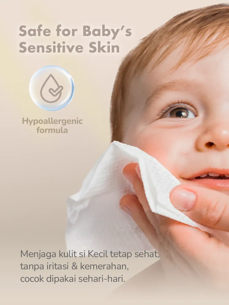 MOOIMOM x mugu Baby Wet Wipes with EDI Water - 80 Sheets description image