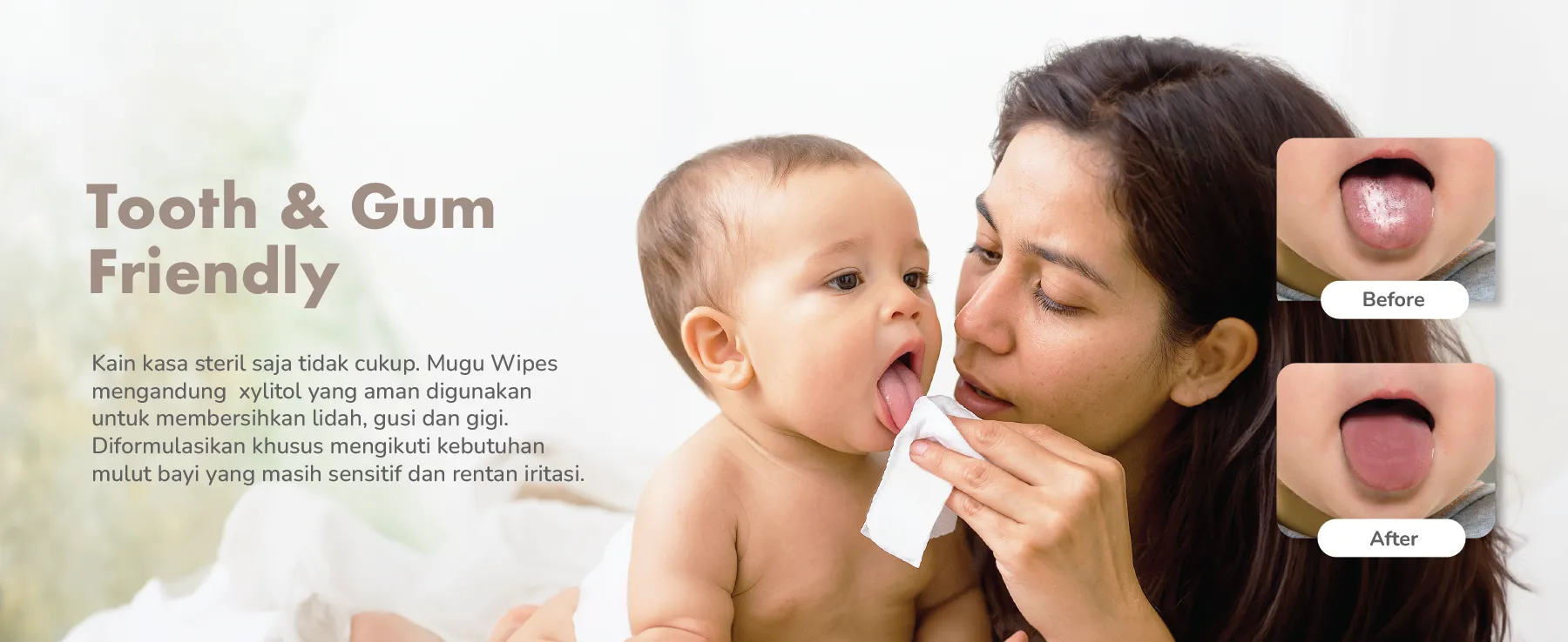 mugu multi purpose mini wipes - 8 sheets X 8 packs description image