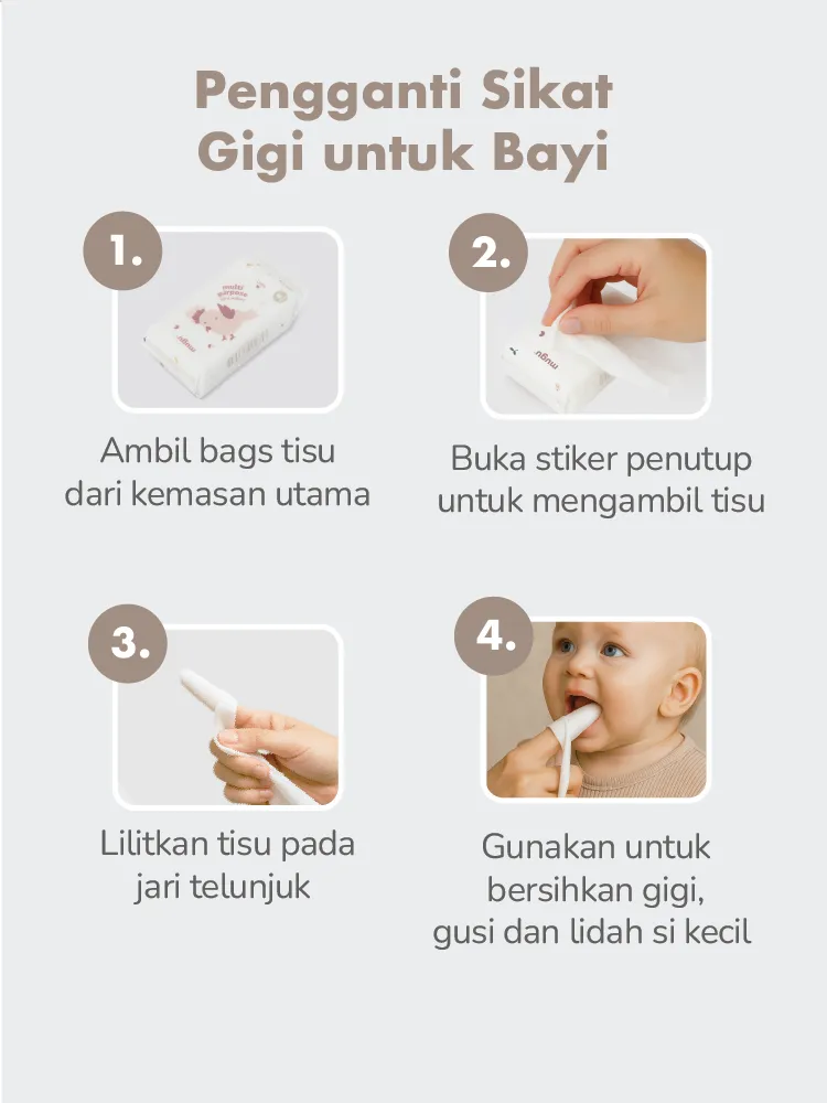 mugu multi purpose mini wipes - 8 sheets X 8 packs description image