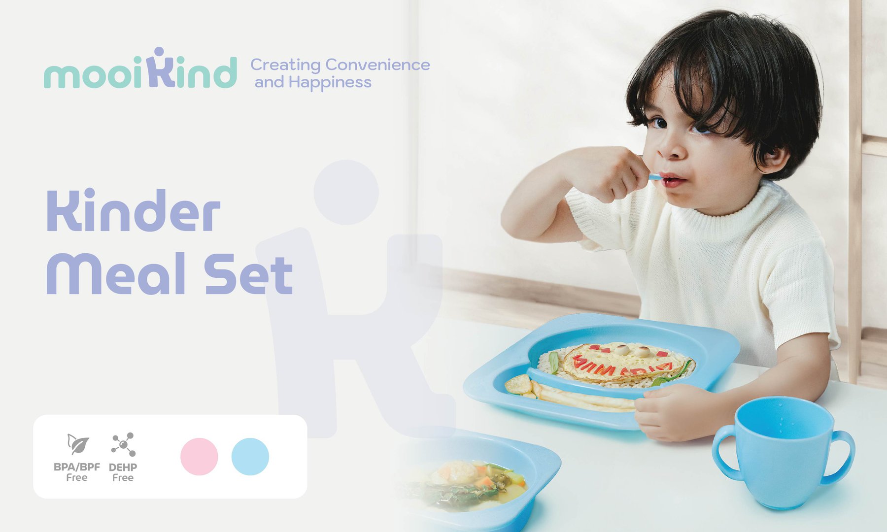 mooikind Kinder Meal Set - Tempat Makan Bayi description image