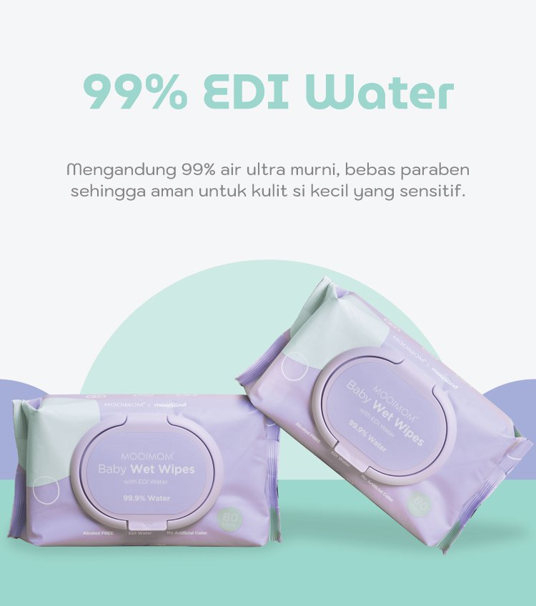 MOOIMOM x mooikind Baby Wet Wipes with EDI Water 4 Pack description image