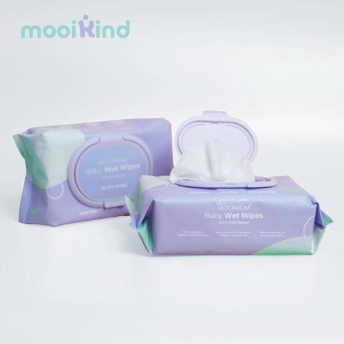 MOOIMOM x mooikind Baby Wet Wipes with EDI Water - 80 Sheets - Tisu Basah Bayi (Aman)