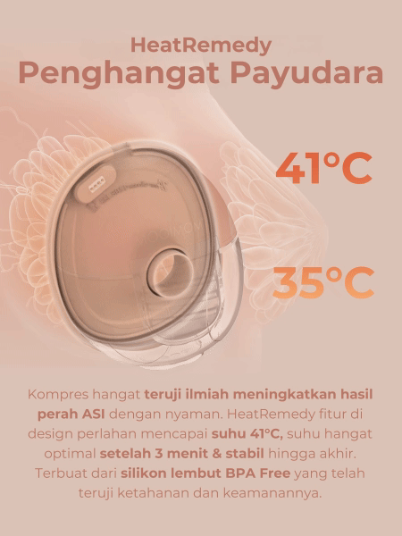 MOOIMOM X1 Ultra Smart Hands Free Electric Breast Pump (HeatRemedy 2 pieces) - Pompa ASI Elektrik Hands-Free description image