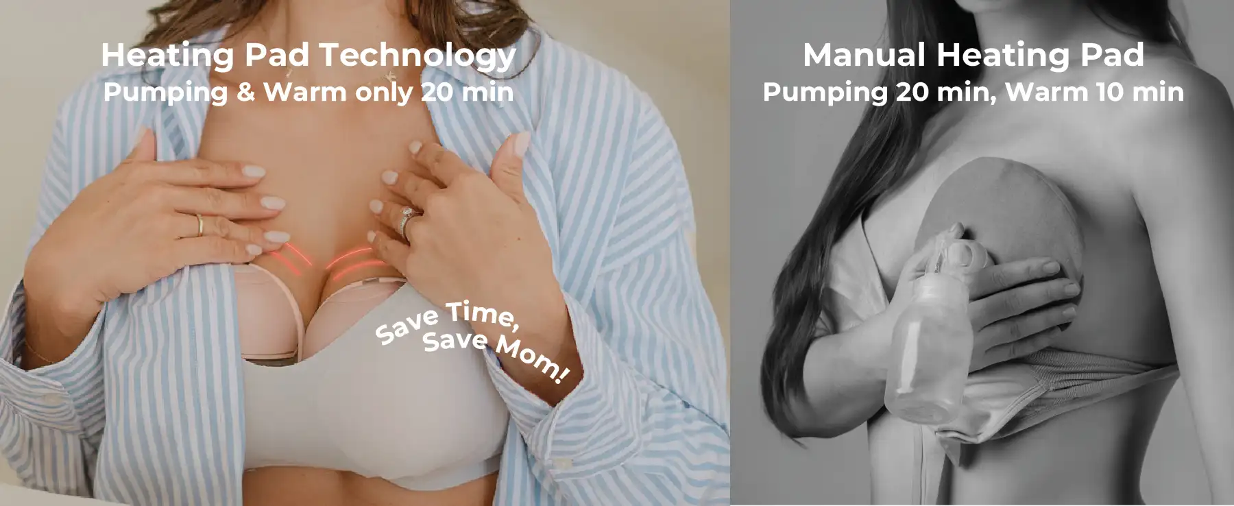 MOOIMOM X1 Ultra Smart Hands Free Electric Breast Pump (HeatRemedy 2 pieces) - Pompa ASI Elektrik Hands-Free description image