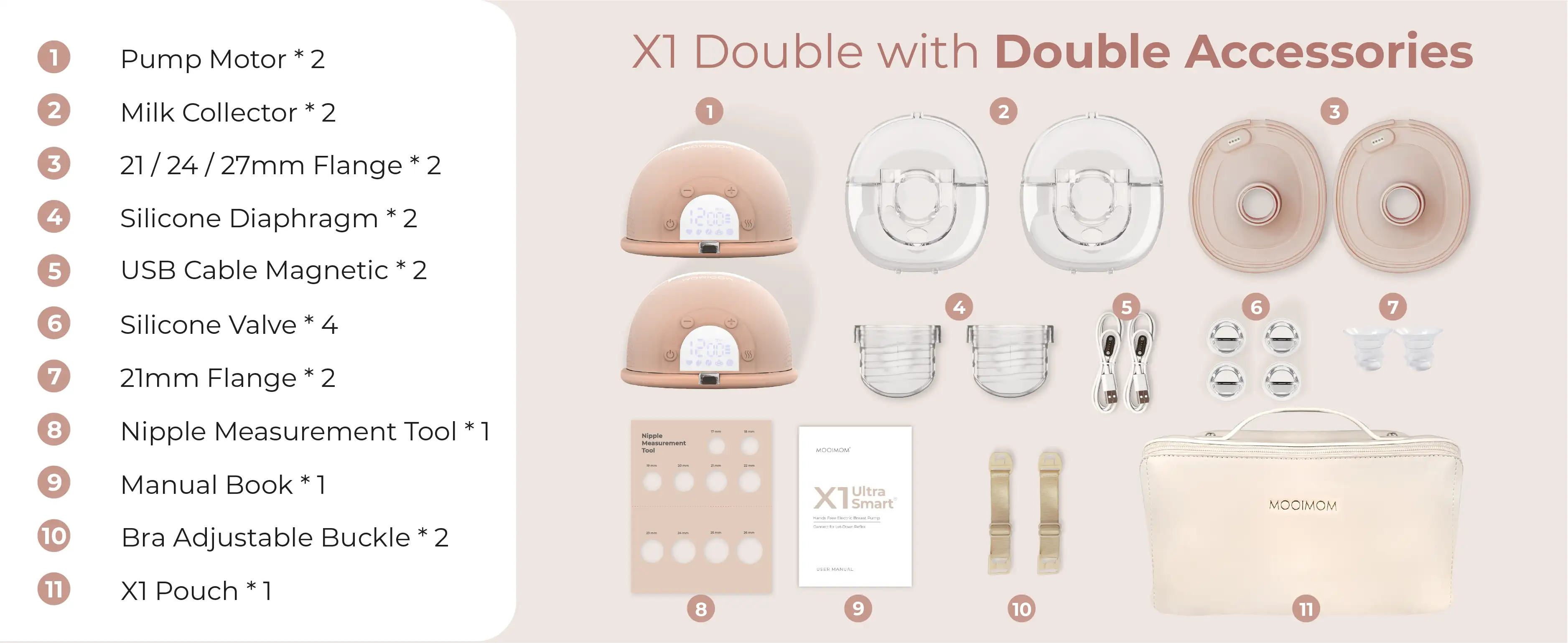 MOOIMOM Double X1 Single + Bag description image