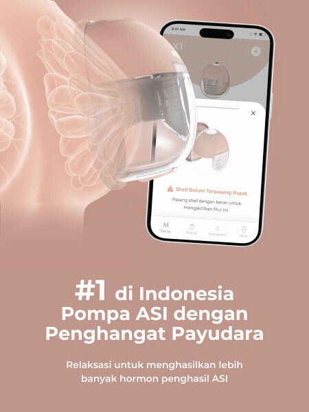 MOOIMOM X1 Ultra Smart Hands Free Electric Breast Pump 1 Pcs - Pompa ASI Elektrik Hands-Free description image