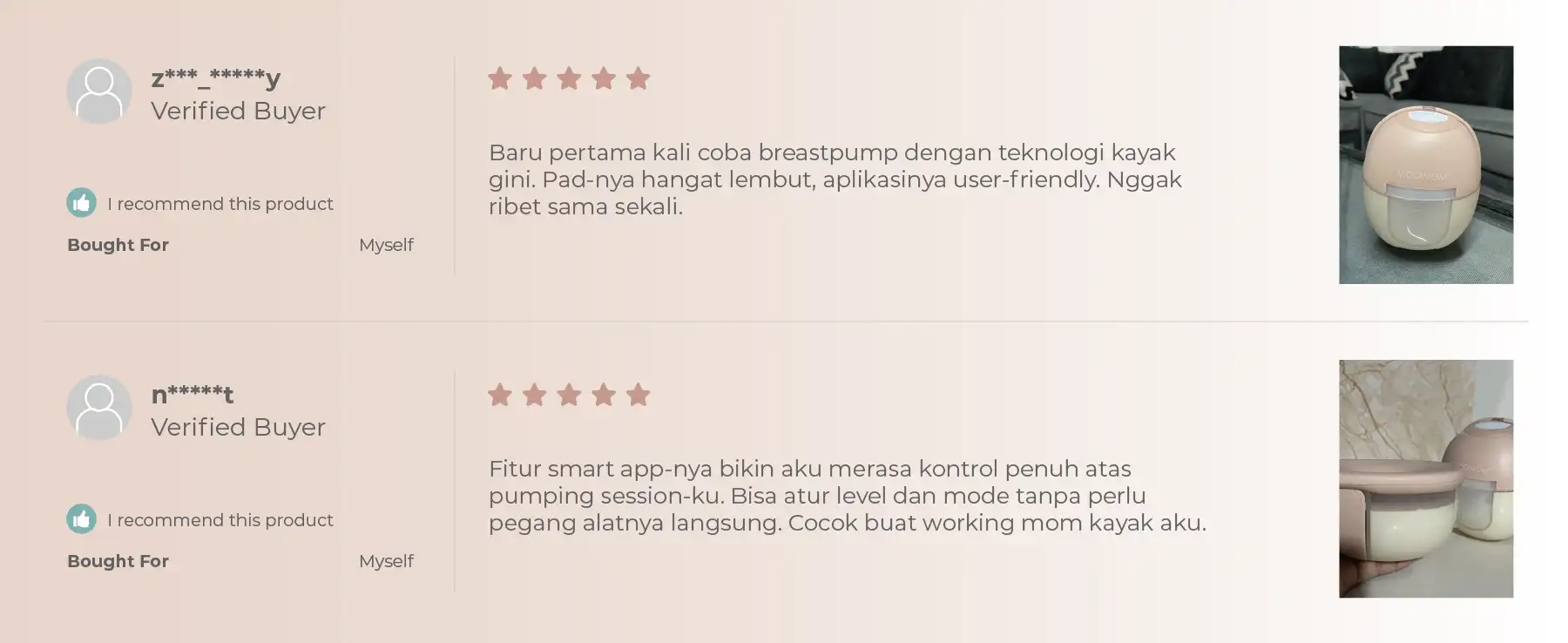 Gambar penjelasan desktop MOOIMOM X1 Ultra pompa ASI elektrik hands-free, menampilkan fitur dan keunggulan desain.