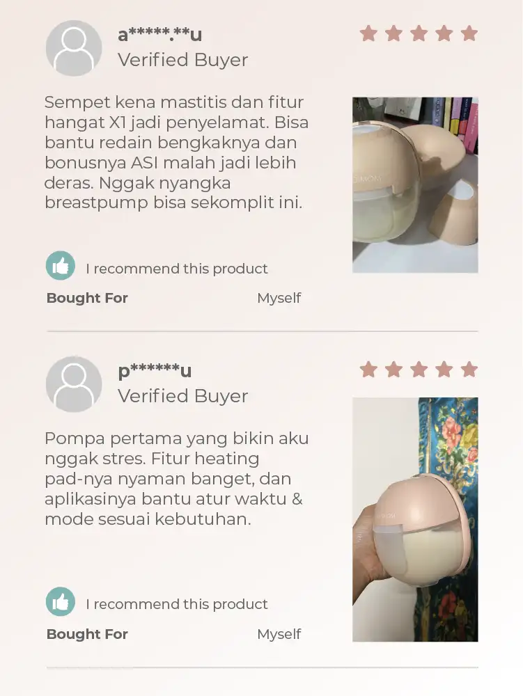 Gambar penjelasan mobile MOOIMOM X1 Ultra pompa ASI elektrik hands-free, menyoroti keunggulan dan kemudahan penggunaan.