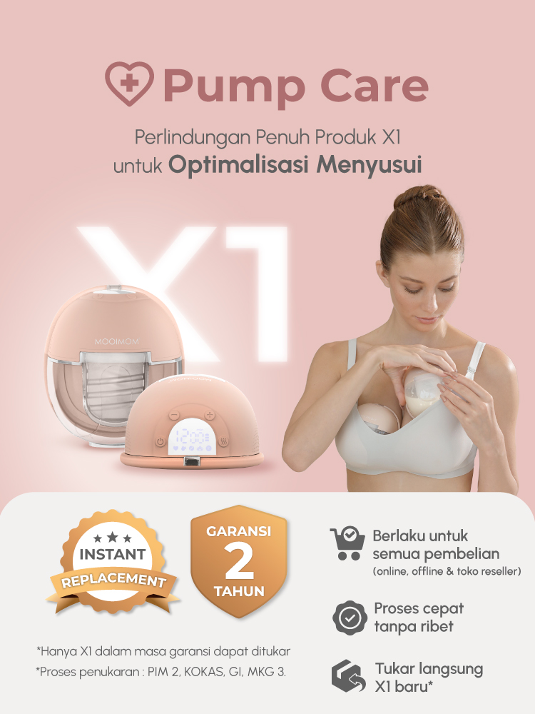MOOIMOM X1 Ultra Smart Hands Free Electric Breast Pump 1 Pcs - Pompa ASI Elektrik Hands-Free description image