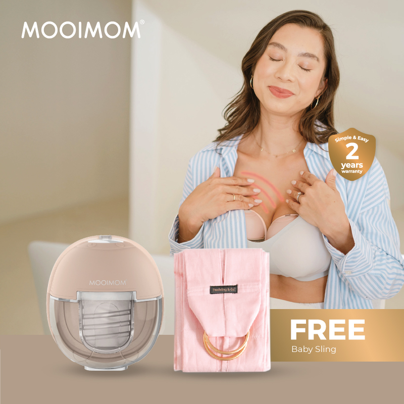 MOOIMOM X1 Ultra Smart Hands Free Electric Breast Pump 1 Pcs - Pompa ASI Elektrik Hands-Free image