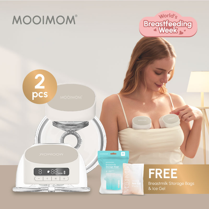 MOOIMOM Hands Free Electric Breast Pump M2 Pro 2 Pcs