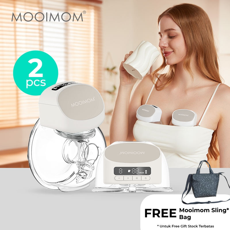 MOOIMOM Hands Free Electric Breast Pump M2 Pro 2 Pcs image