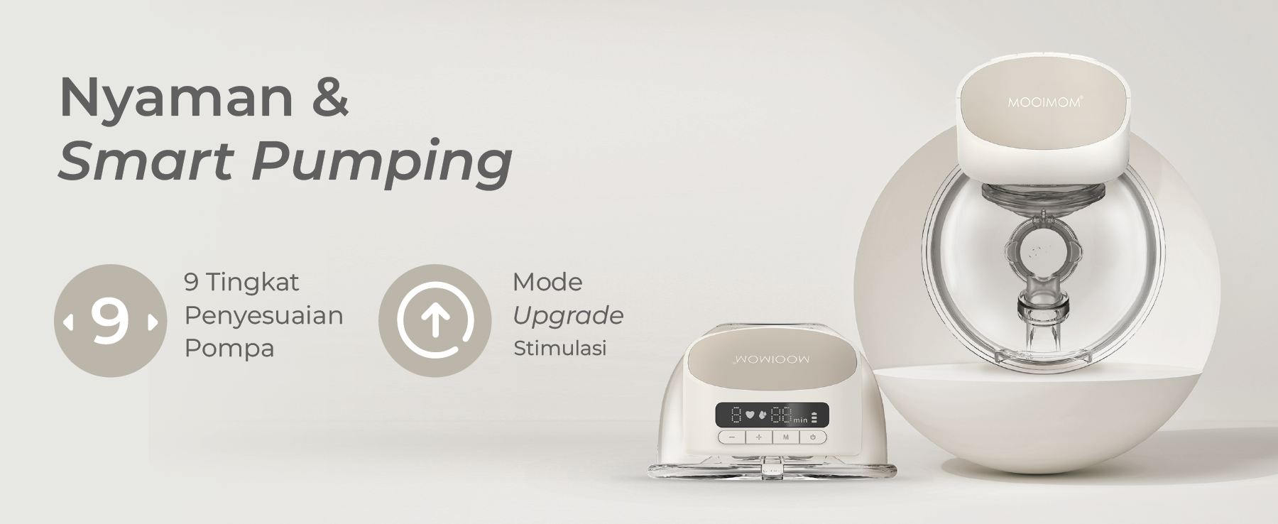 MOOIMOM Hands Free Electric Breast Pump M2 Pro description image