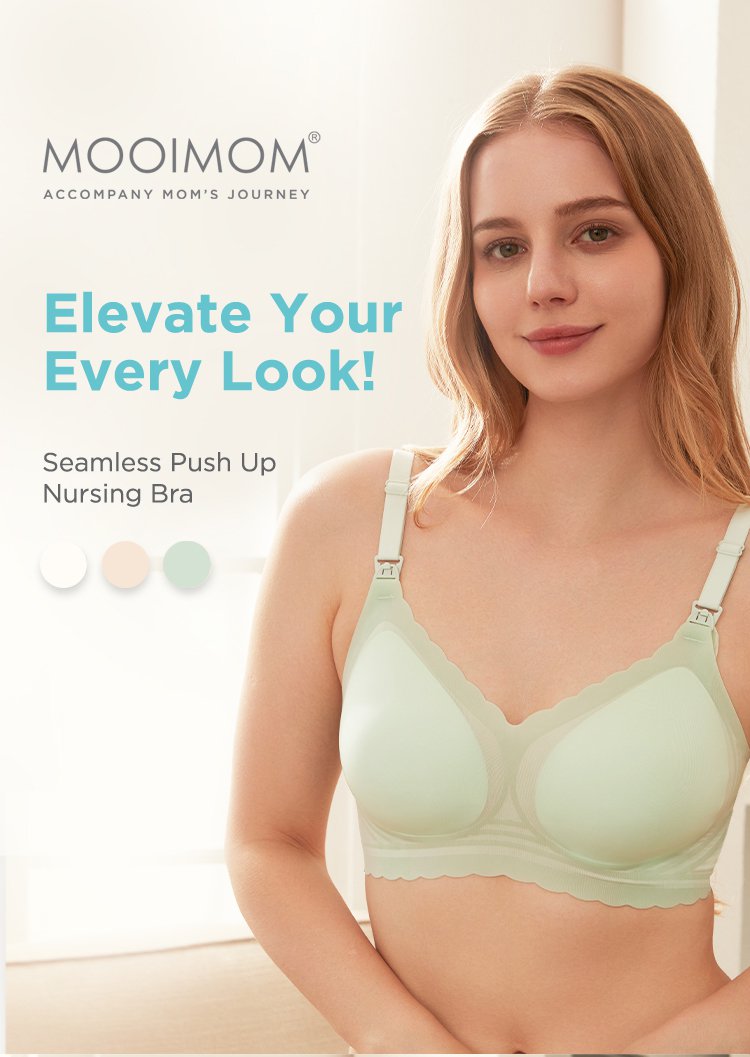 MOOIMOM Seamless Push Up Nursing Bra - Push Up Bra Menyusui Tanpa Jahitan description image