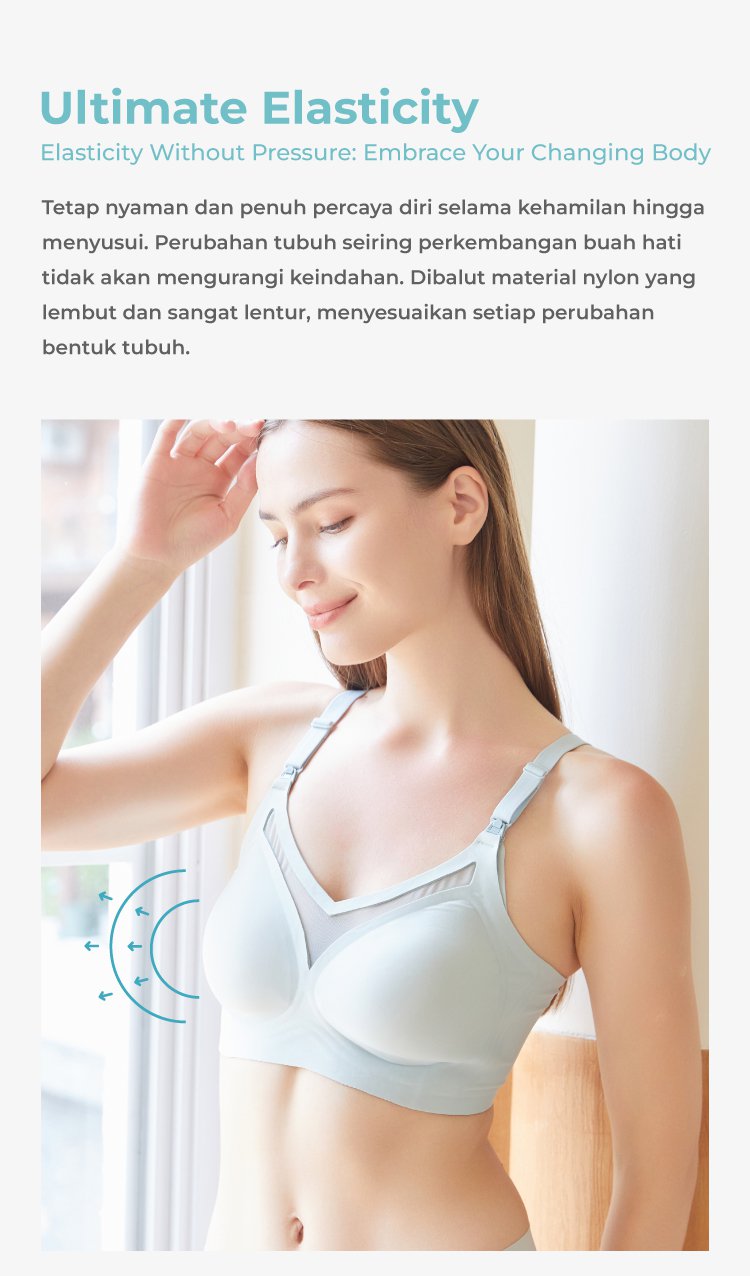 MOOIMOM Seamless See Through Nursing Bra - Bra Menyusui Stylish Tanpa Jahitan description image