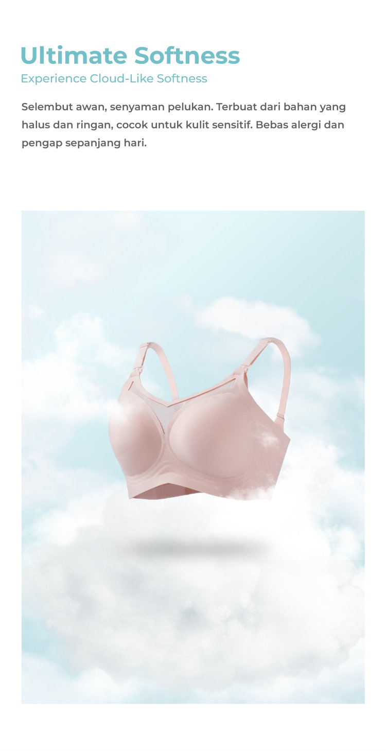 MOOIMOM Seamless See Through Nursing Bra - Bra Menyusui Stylish Tanpa Jahitan description image