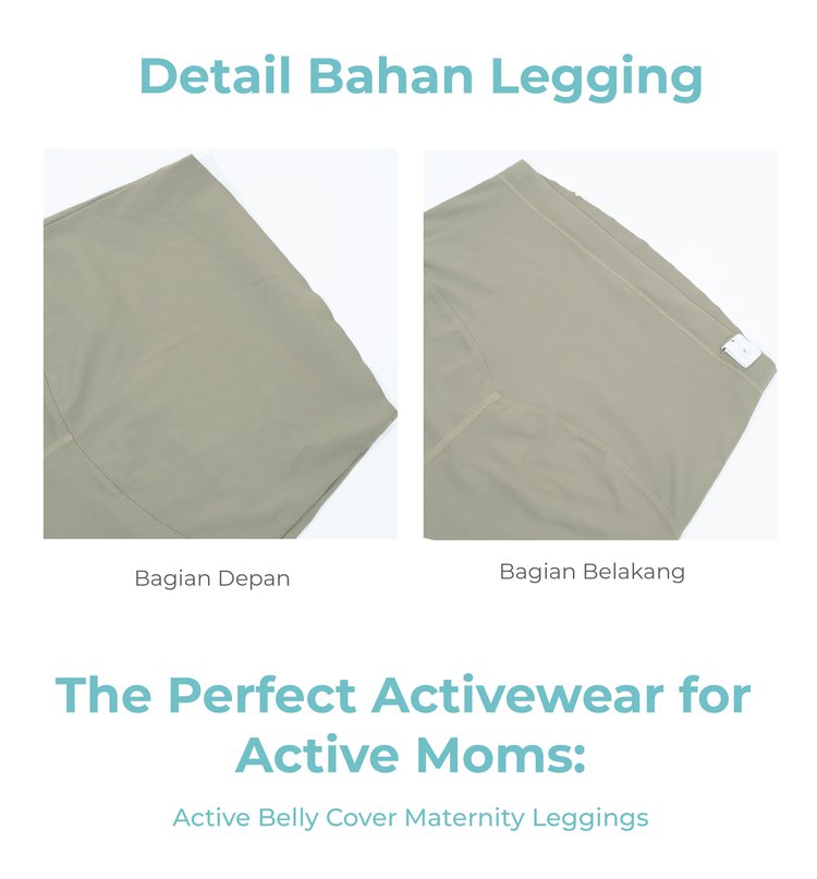 MOOIMOM Active Belly Cover Maternity Leggings (Long) - Legging Hamil Penutup Perut Aktif (Panjang) description image