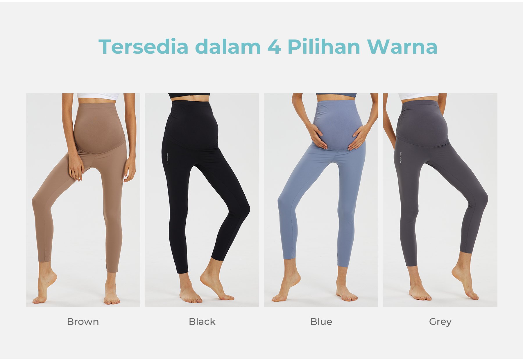 MOOIMOM Essential Belly Cover Maternity Legging (Long) - Legging Hamil Penutup Perut Esensial (Panjang) description image