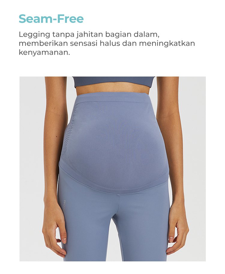 MOOIMOM Essential Belly Cover Maternity Legging (Long) - Legging Hamil Penutup Perut Esensial (Panjang) description image