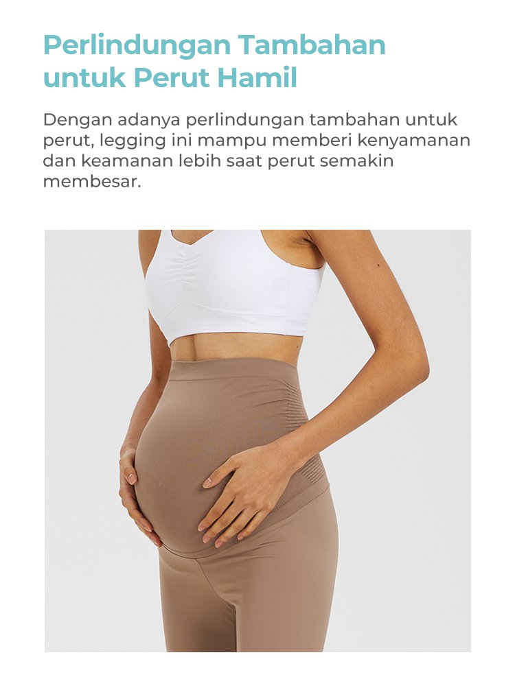 MOOIMOM Essential Belly Cover Maternity Legging (Long) - Legging Hamil Penutup Perut Esensial (Panjang) description image