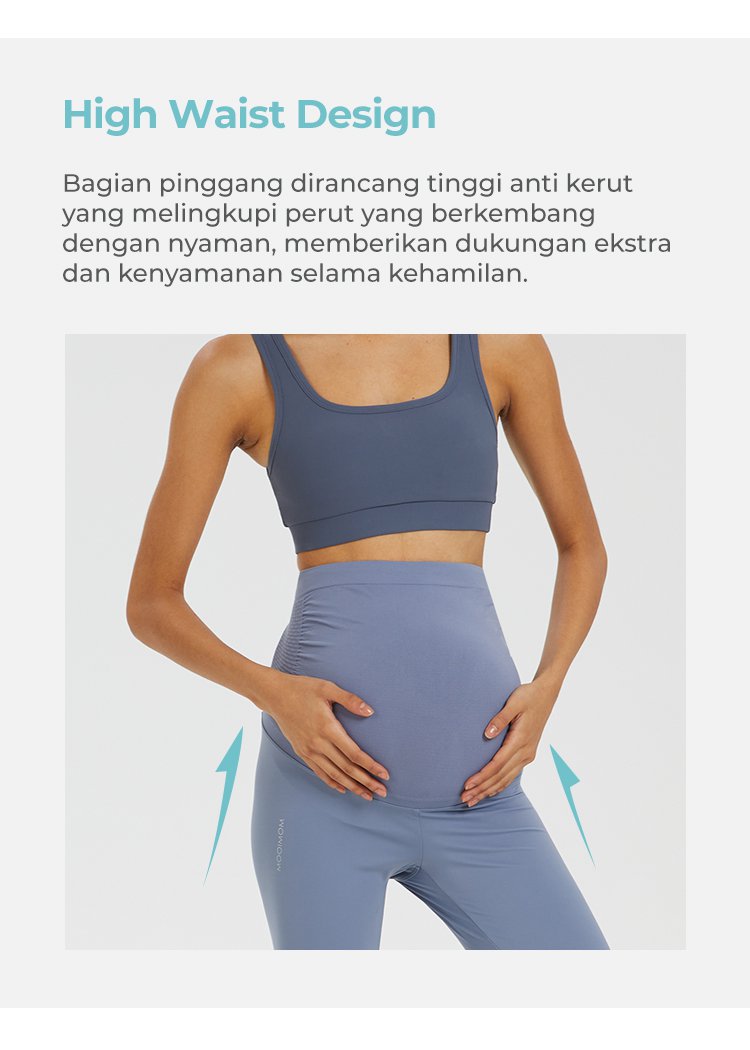 MOOIMOM Essential Belly Cover Maternity Legging (Long) - Legging Hamil Penutup Perut Esensial (Panjang) description image