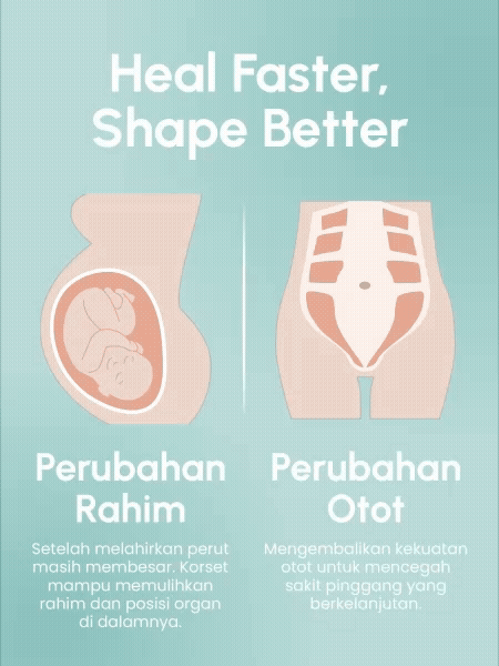 MOOIMOM Korset Hamil, Pasca-melahirkan, Caesar 2in1 Premium Bamboo Corset description image