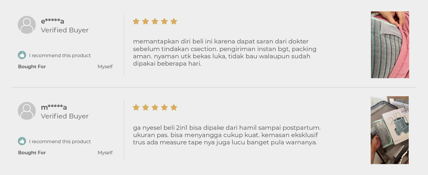 MOOIMOM Korset Hamil, Pasca-melahirkan, Caesar 2in1 Premium Bamboo Corset description image
