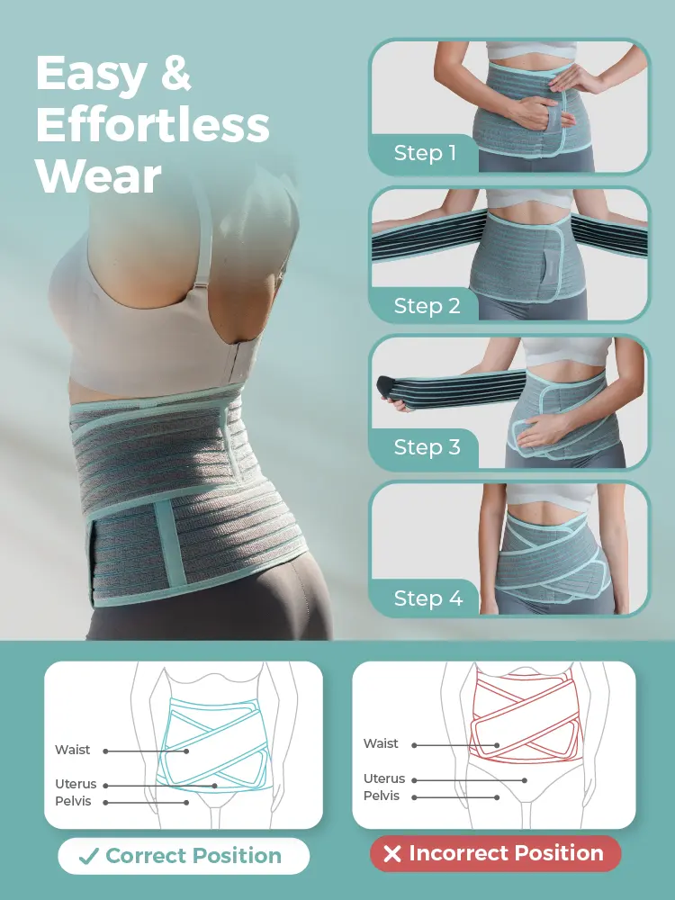 MOOIMOM Korset Hamil, Pasca-melahirkan, Caesar 2in1 Premium Bamboo Corset description image
