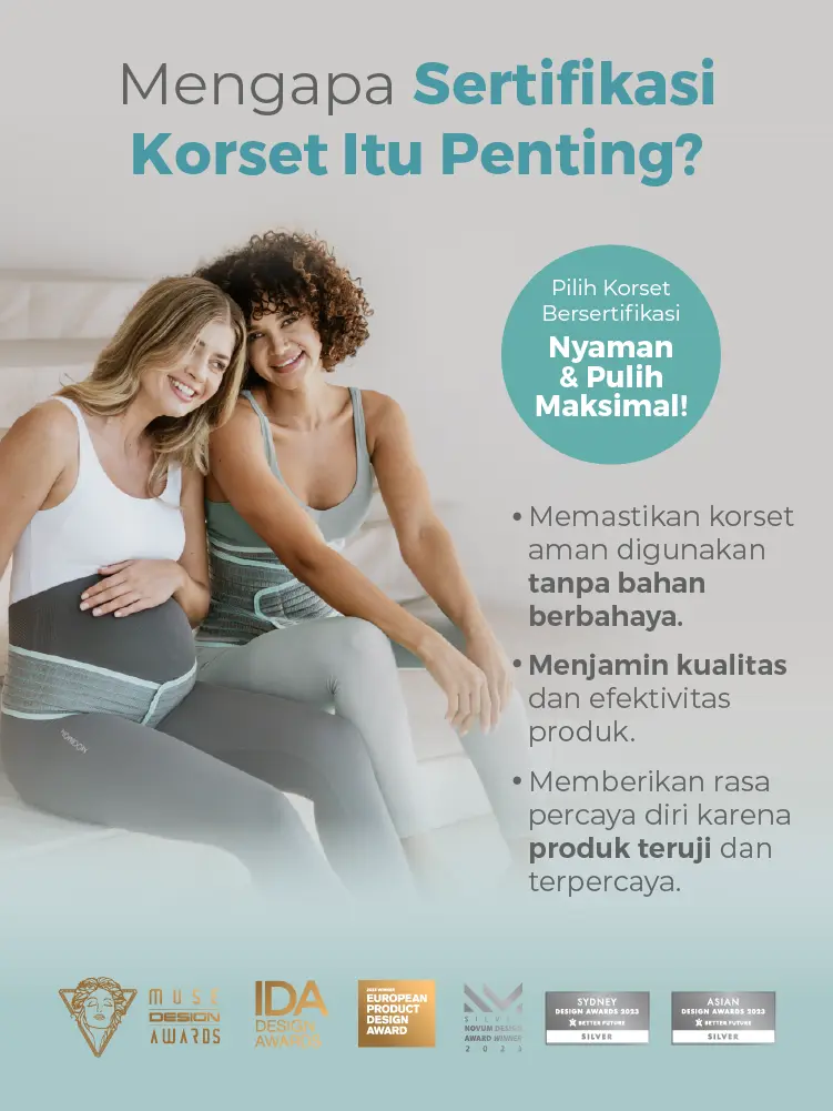 MOOIMOM Korset Hamil, Pasca-melahirkan, Caesar 2in1 Premium Bamboo Corset description image