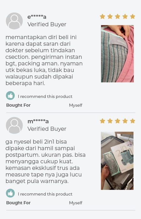 MOOIMOM Korset Hamil, Pasca-melahirkan, Caesar 2in1 Premium Bamboo Corset description image