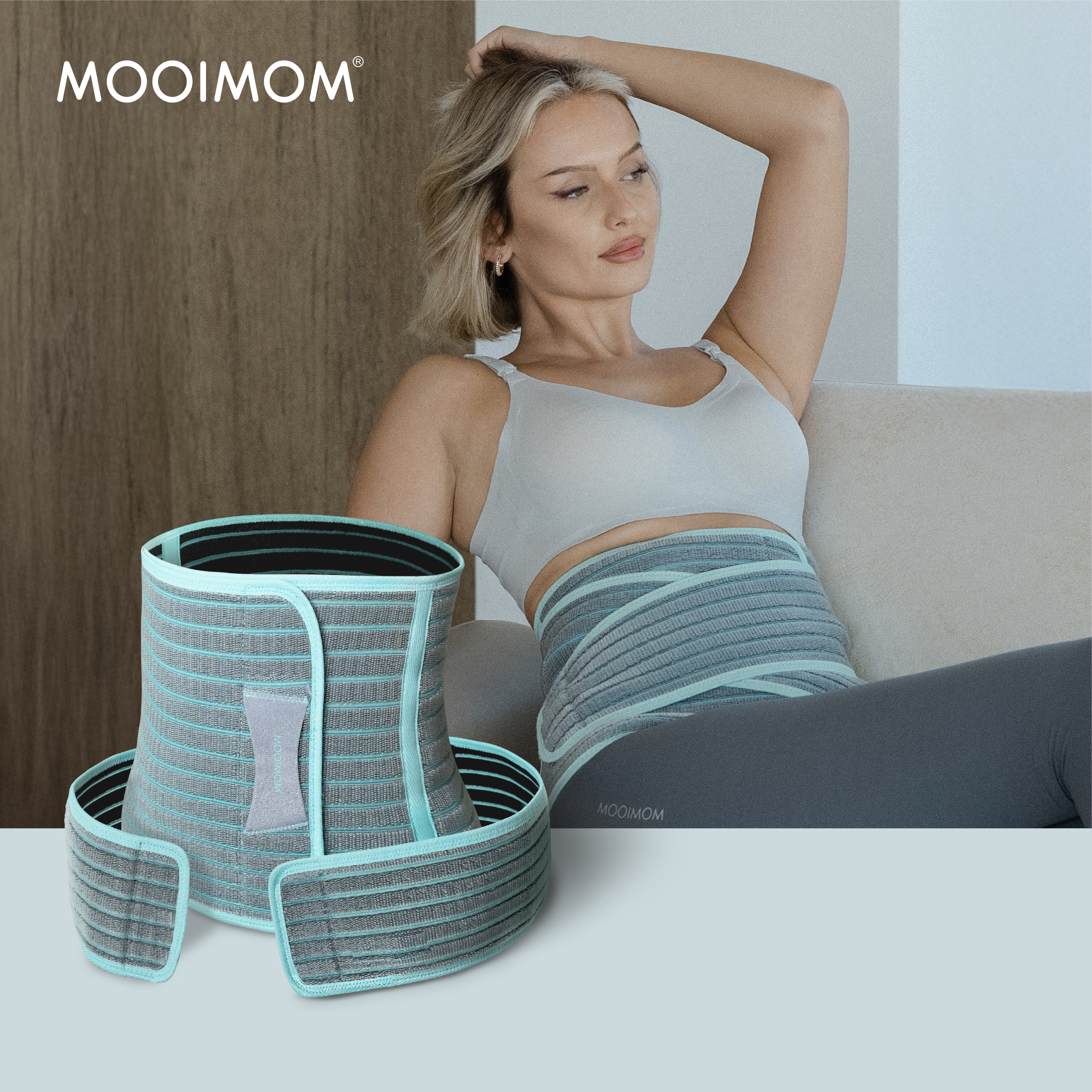 MOOIMOM Korset Hamil, Pasca-melahirkan, Caesar 2in1 Premium Bamboo Corset